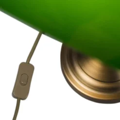 Qazqa bureaulamp banker groen e27