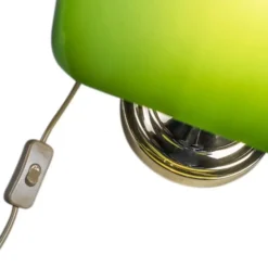 Qazqa bureaulamp banker groen e27