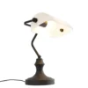 Qazqa bureaulamp banker wit e27