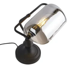 Qazqa bureaulamp banker zwart e27