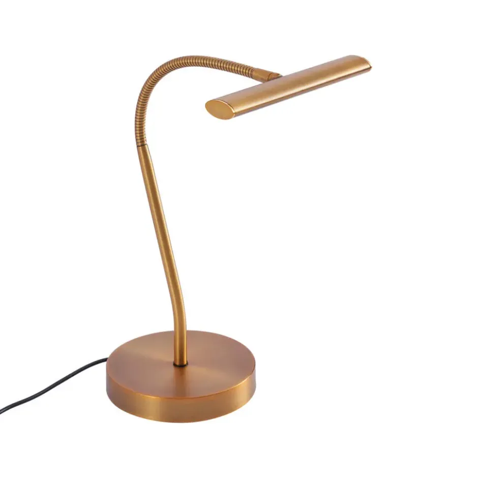 Qazqa bureaulamp tableau bronskleurig
