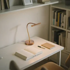 Qazqa bureaulamp tableau bronskleurig