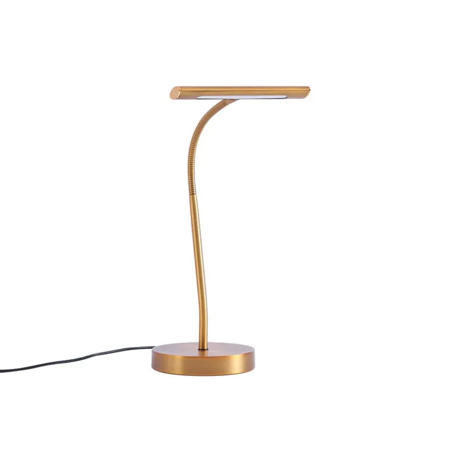 Qazqa bureaulamp tableau bronskleurig