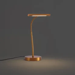 Qazqa bureaulamp tableau bronskleurig