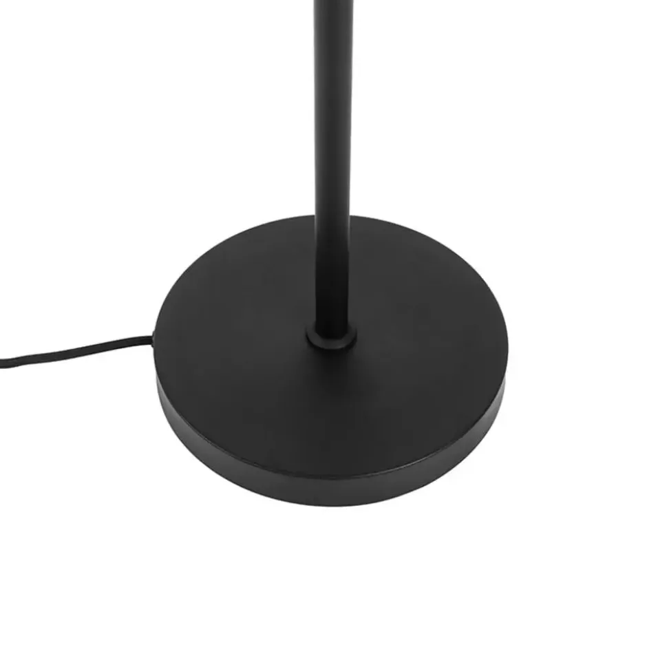 QAZQA Design vloerlamp zwart 3-lichts verstelbaar - Mesh - Zwart