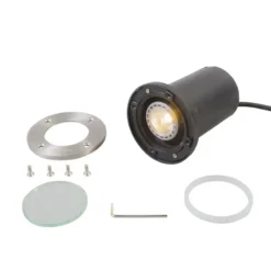 Qazqa grondspot basic zilverkleurig gu10