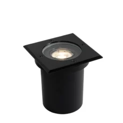 Qazqa grondspot delux zwart gu10
