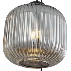 Qazqa hanglamp ana zwart e27