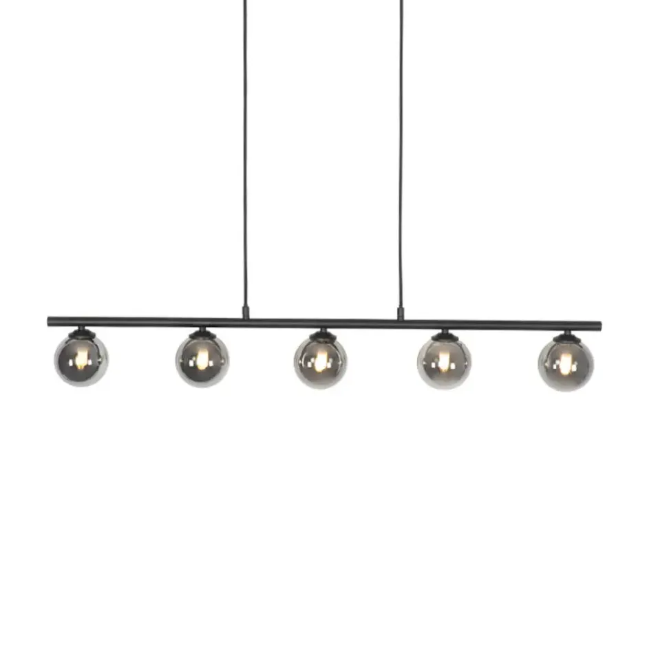 Qazqa hanglamp athens zwart g9