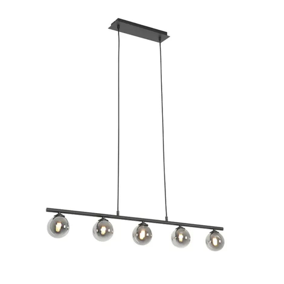 Qazqa hanglamp athens zwart g9