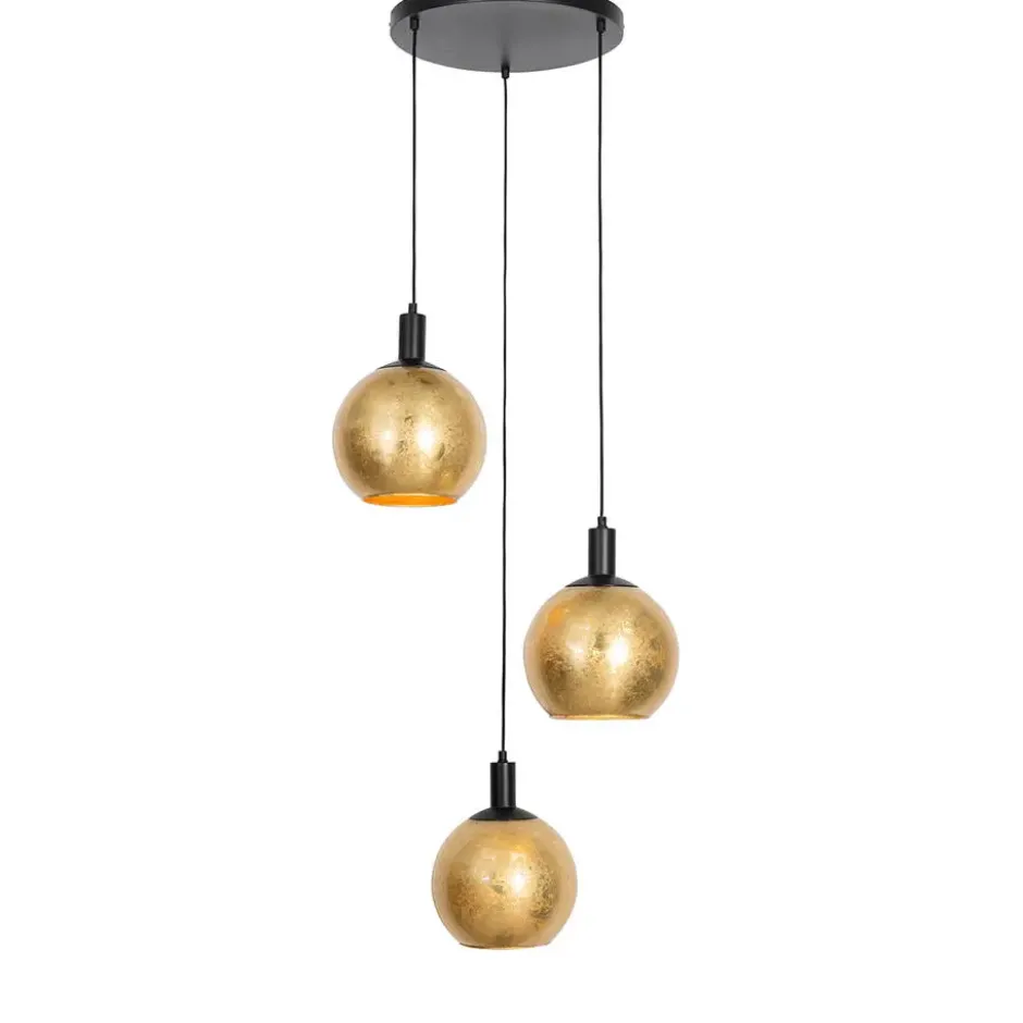 Qazqa hanglamp bert goudkleurig e27