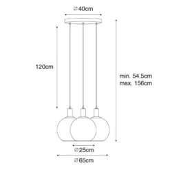 Qazqa hanglamp bert goudkleurig e27
