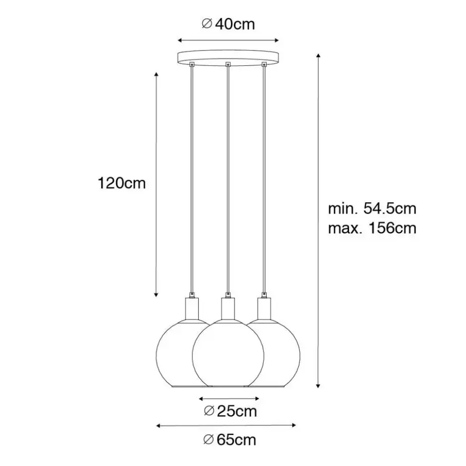 Qazqa hanglamp bert goudkleurig e27