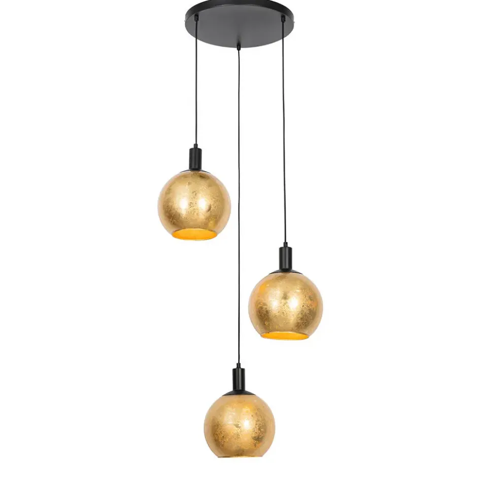 Qazqa hanglamp bert goudkleurig e27