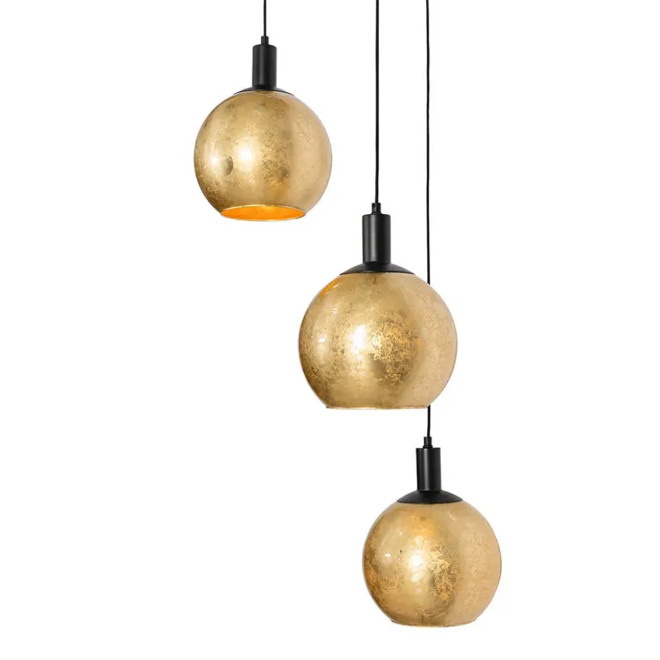 Qazqa hanglamp bert goudkleurig e27