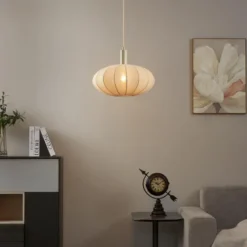 Qazqa hanglamp bida beige e27