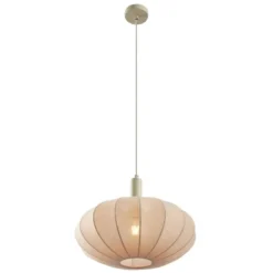 Qazqa hanglamp bida beige e27