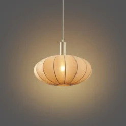 Qazqa hanglamp bida beige e27