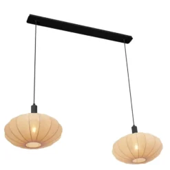 Qazqa hanglamp bida bruin e27