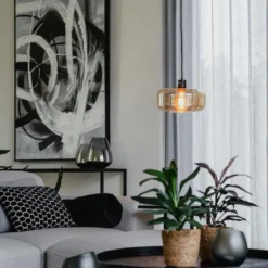 Qazqa hanglamp bizle beige e27