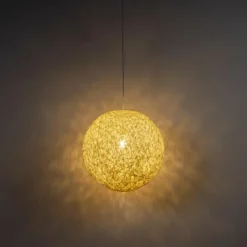 Qazqa hanglamp corda wit e27