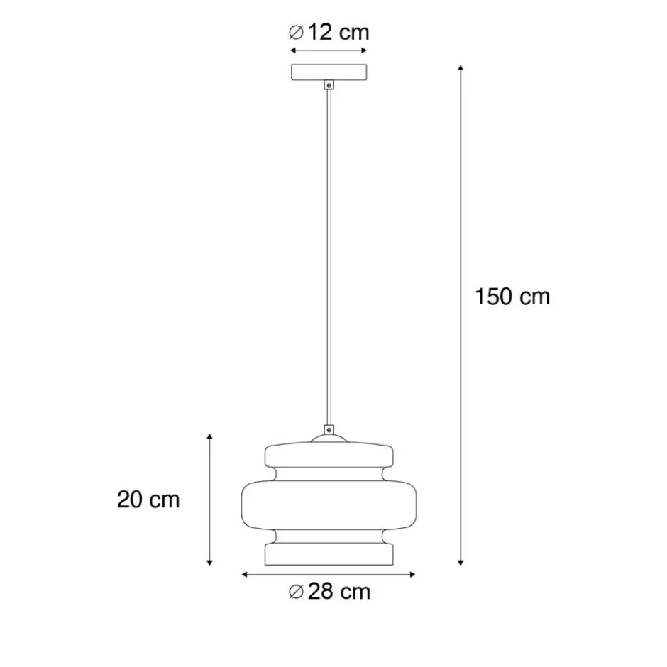 Qazqa hanglamp denise oranje e27