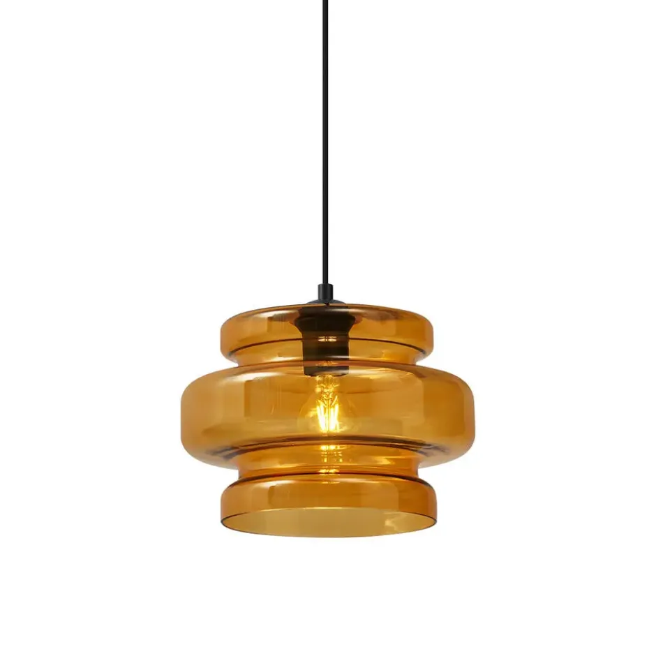 Qazqa hanglamp denise oranje e27