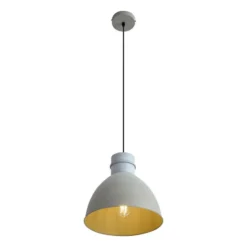 Qazqa hanglamp dory grijs e27