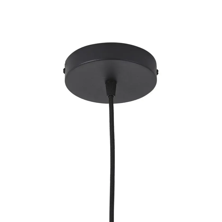 Qazqa hanglamp drum duo zwart e27