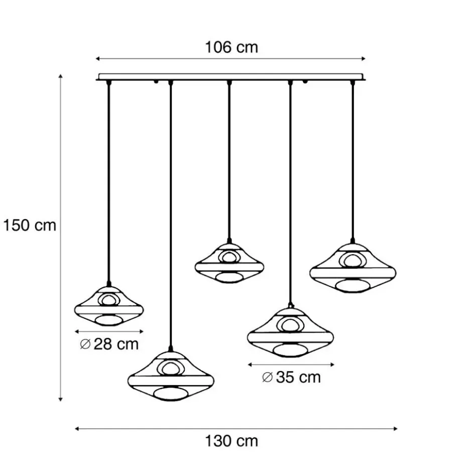Qazqa hanglamp gus goudkleurig gx53