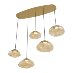 Qazqa hanglamp gus goudkleurig gx53