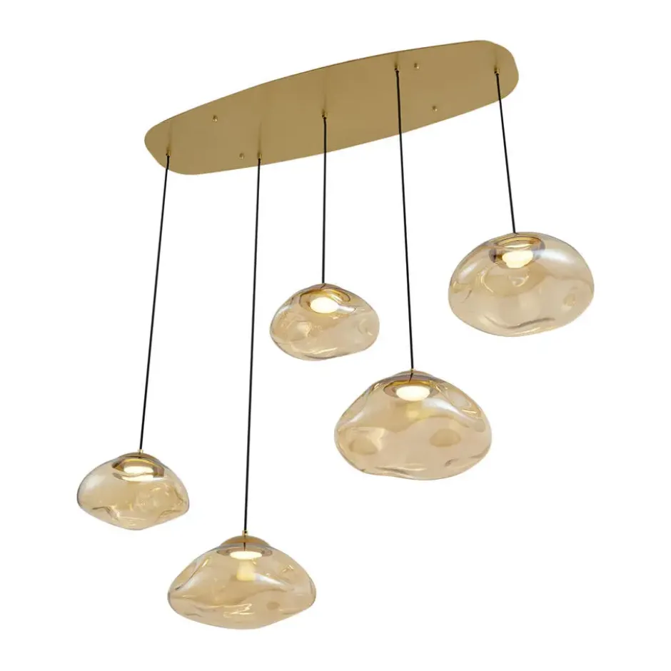 Qazqa hanglamp gus goudkleurig gx53