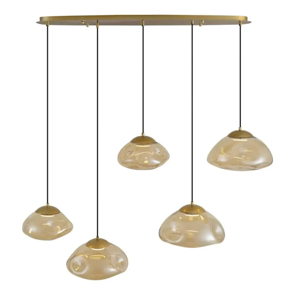 Qazqa hanglamp gus goudkleurig gx53