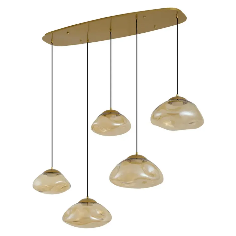 Qazqa hanglamp gus goudkleurig gx53