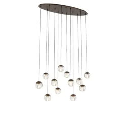Qazqa hanglamp inge bronskleurig g9