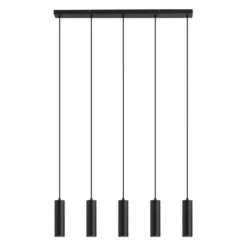 Qazqa hanglamp jeana zwart gu10