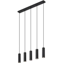 Qazqa hanglamp jeana zwart gu10