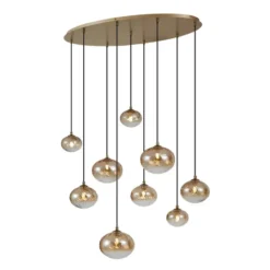 Qazqa hanglamp jia goudkleurig g9