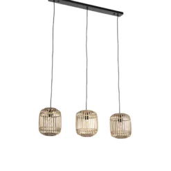 Qazqa hanglamp manila beige e27