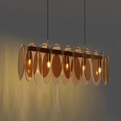 Qazqa hanglamp mochan goudkleurig e14