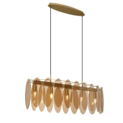 Qazqa hanglamp mochan goudkleurig e14