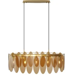 Qazqa hanglamp mochan goudkleurig e14