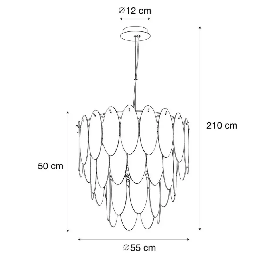 Qazqa hanglamp mochan goudkleurig e14