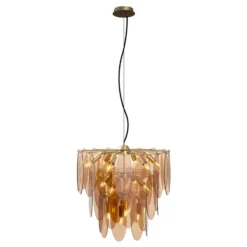Qazqa hanglamp mochan goudkleurig e14