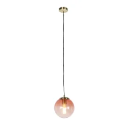 Qazqa hanglamp pallon roze e27