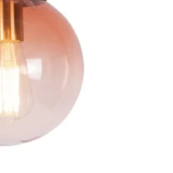 Qazqa hanglamp pallon roze e27