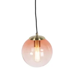 Qazqa hanglamp pallon roze e27