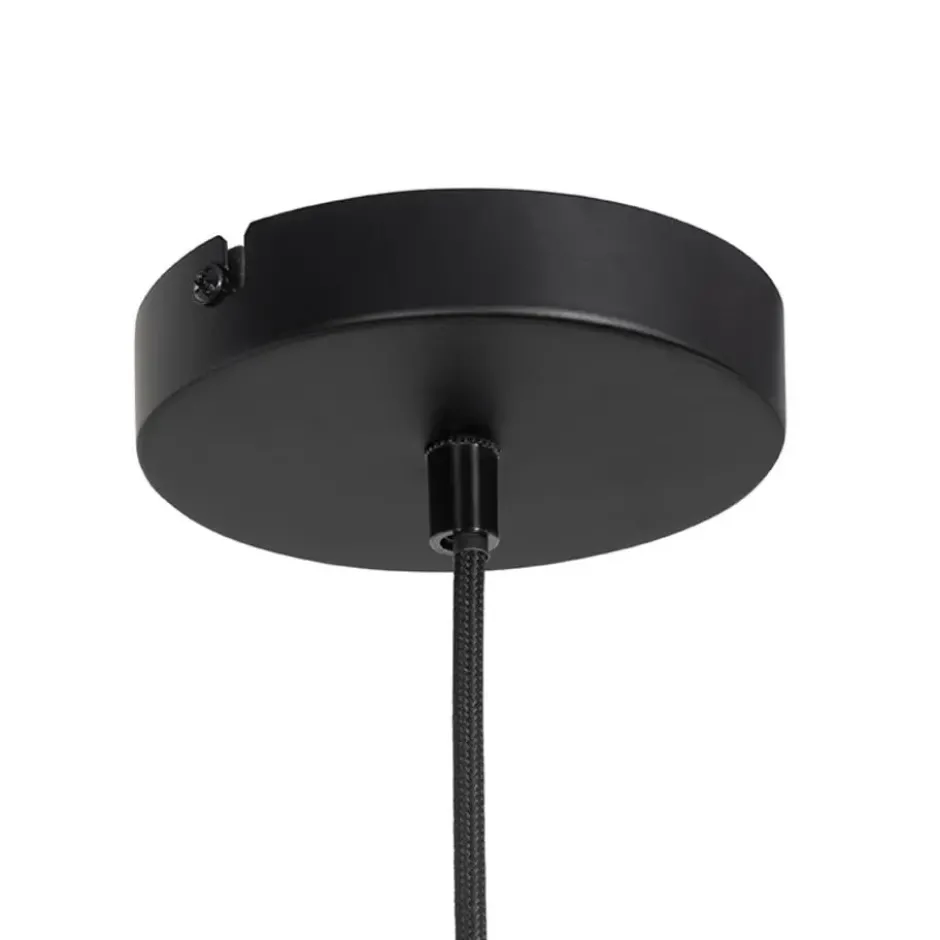 Qazqa hanglamp pascal bruin e27