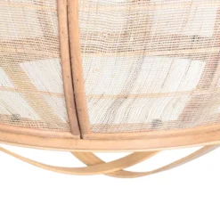Qazqa hanglamp pascal bruin e27