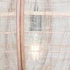 Qazqa hanglamp pascal bruin e27